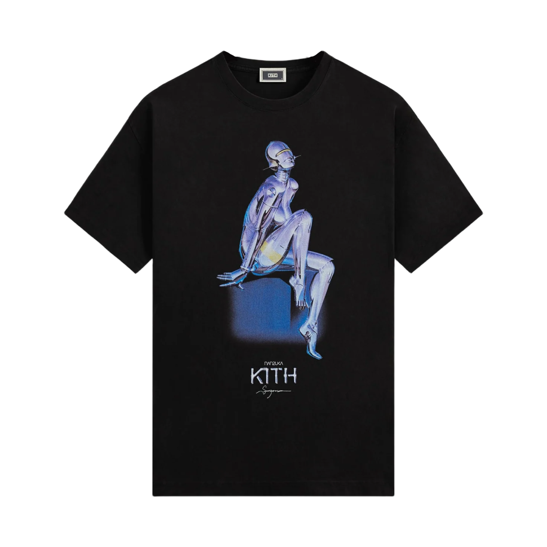 키스 난주카 갤러리 소라야마 모델 A 스티치 티셔츠 블랙(Kith Nanzuka Gallery Sorayama Model A Stitch T-Shirt Black)