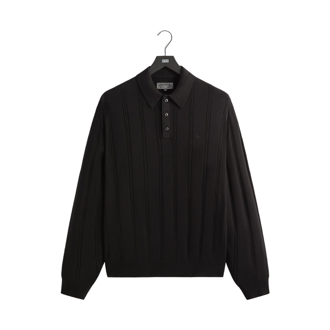 키스 틸던 롱슬리브 풀오버 블랙(Kith Tilden Long Sleeve Pullover Black)