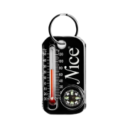 Nice Weather Nice Thermometer Keyring Black