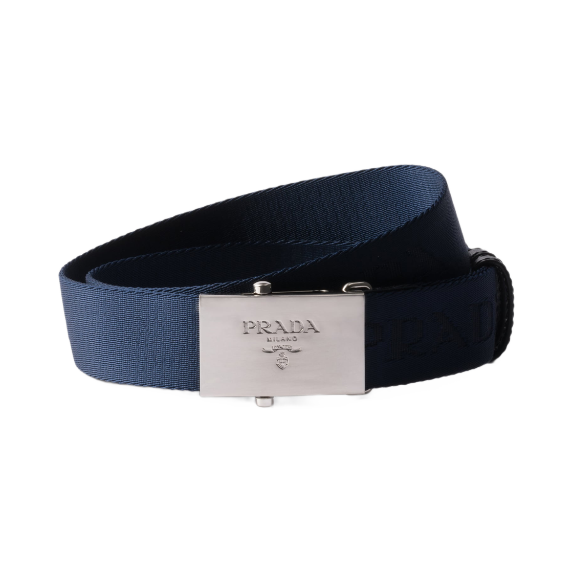 2CN085-2DKF-F0008 Prada Woven Re-Nylon Belt Navy