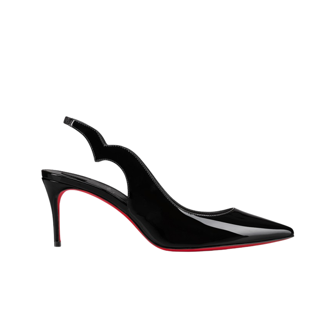 3230045B439 (W) Christian Louboutin Hot Chick Sling Patent Leather Slingback 70mm Pumps Black