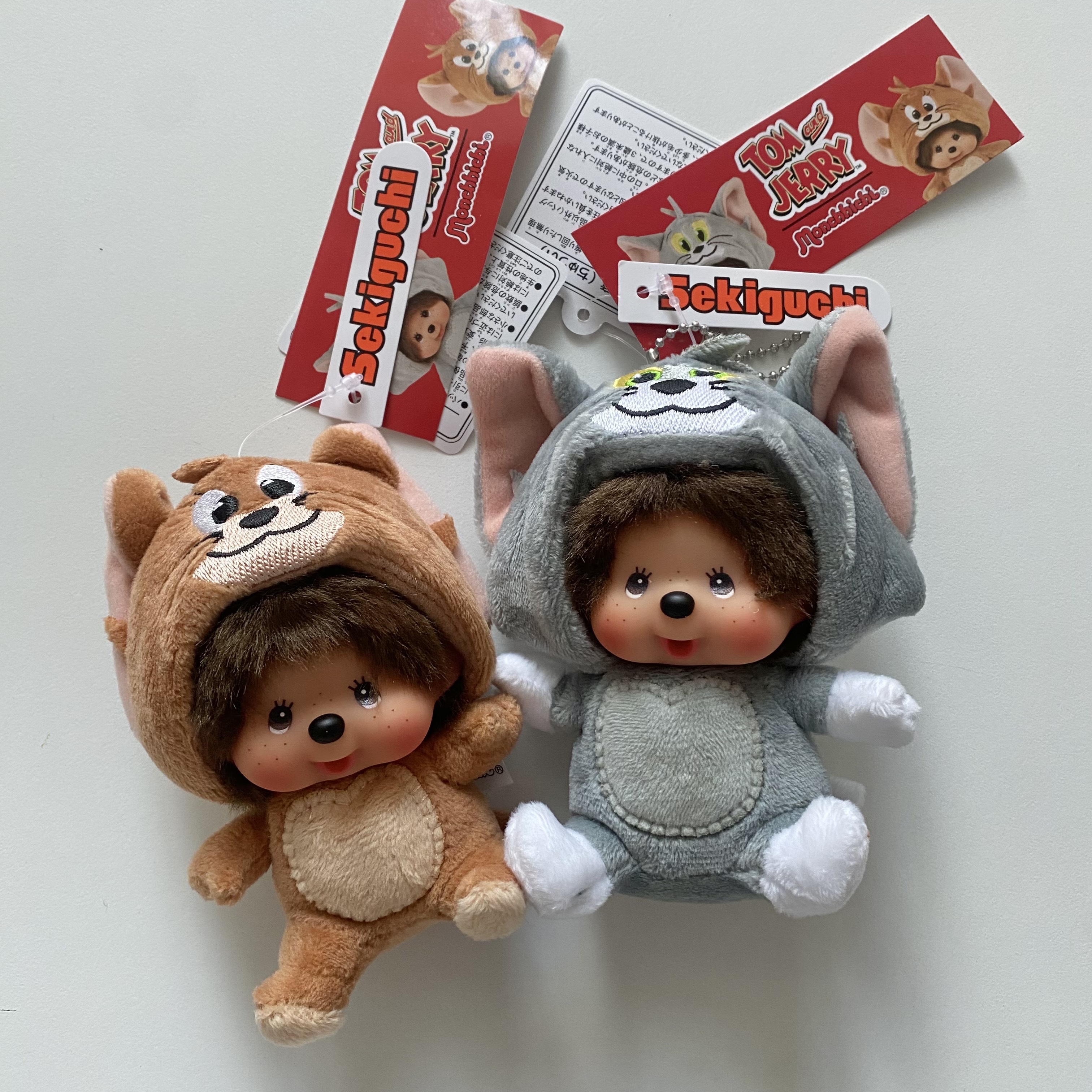 Monchhichi x Tom & Jerry SS Doll Mini Key Chain Tom, Monchhichi x Tom & Jerry SS Doll Mini Key Chain Jerry 착용 스타일