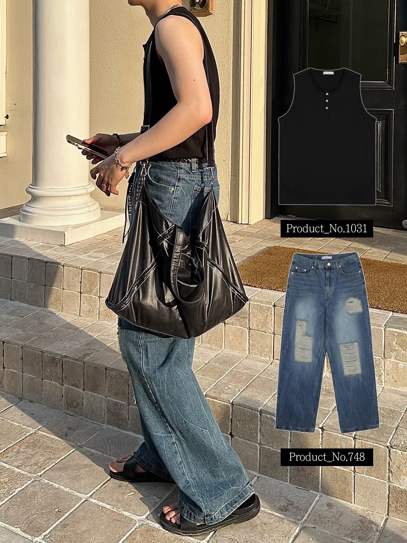 Tiffany & Co. Return To Tiffany Heart Tag Toggle Bracelet Silver, Matin Kim Big Coating Tote Bag Black 착용 스타일 - 6