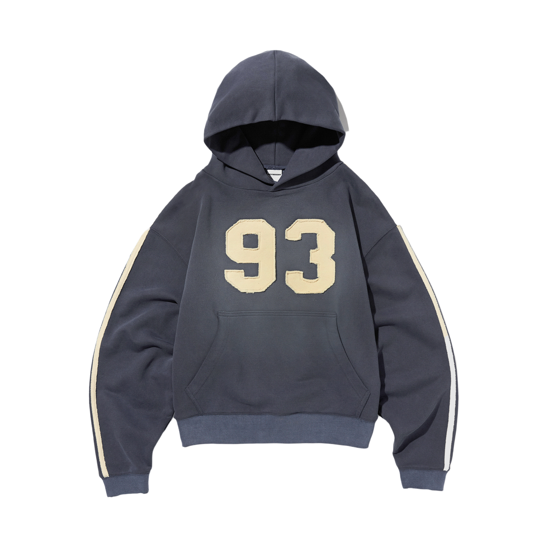 KM25AWHD01-BLE Keymisery Vintage Wash 93 Crop Hoodie - Blue