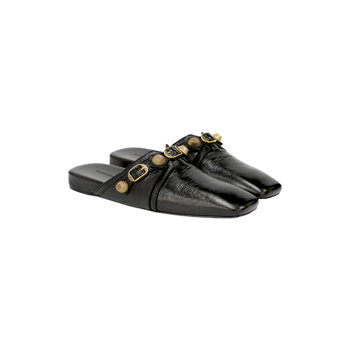 ITD75W8G3WO6 Balenciaga Size 37 Black Mule Slippers