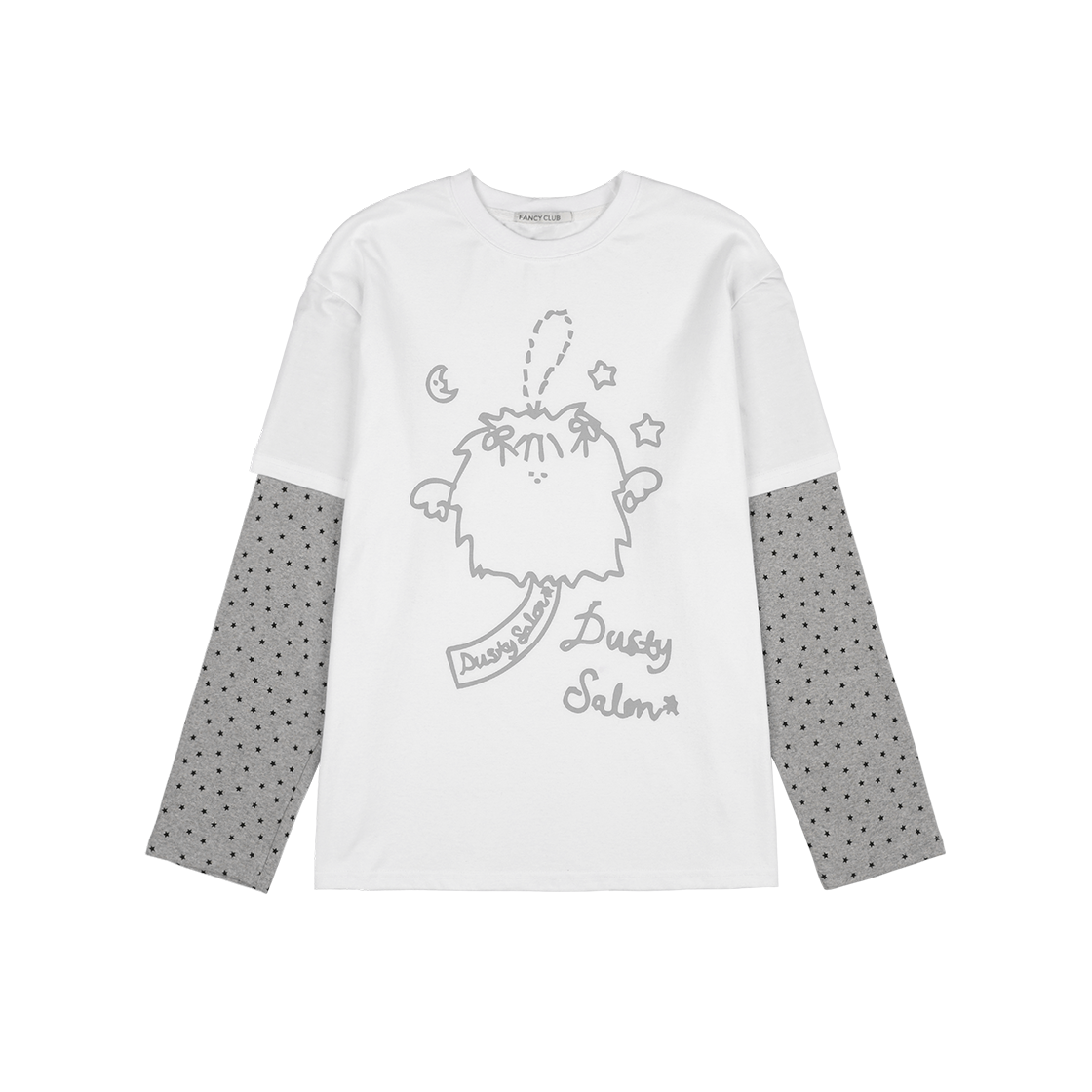 팬시클럽 더스티 클럽 레이어드 롱슬리브 화이트