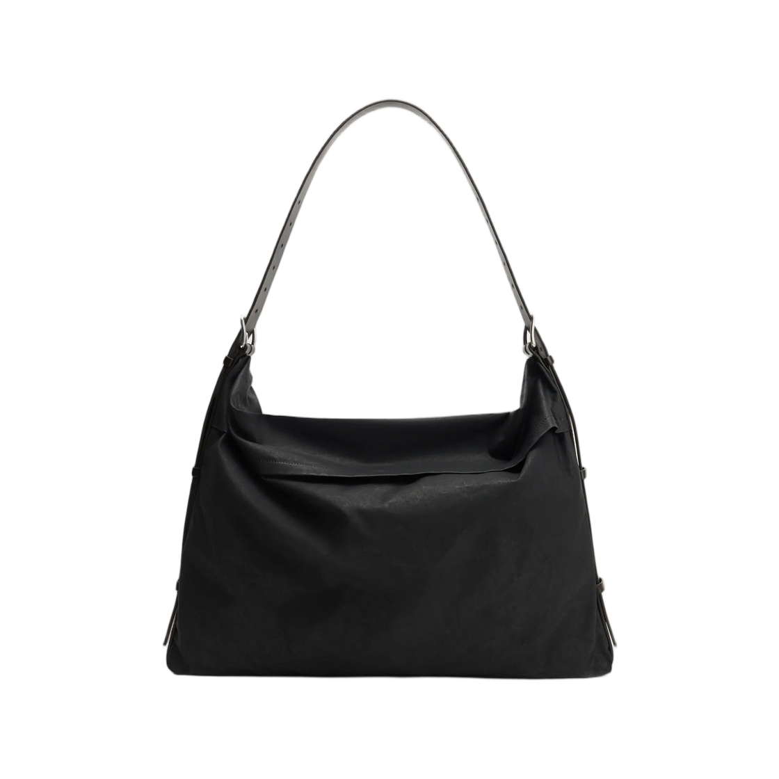 르메르 워터 리펠런트 레지네이티드 코튼 캔버스 미디움 트렌치 포켓 백 오닉스(Lemaire Water Repellent Resinated Cotton Canvas Medium Trench Pocket Bag Onyx) - 1