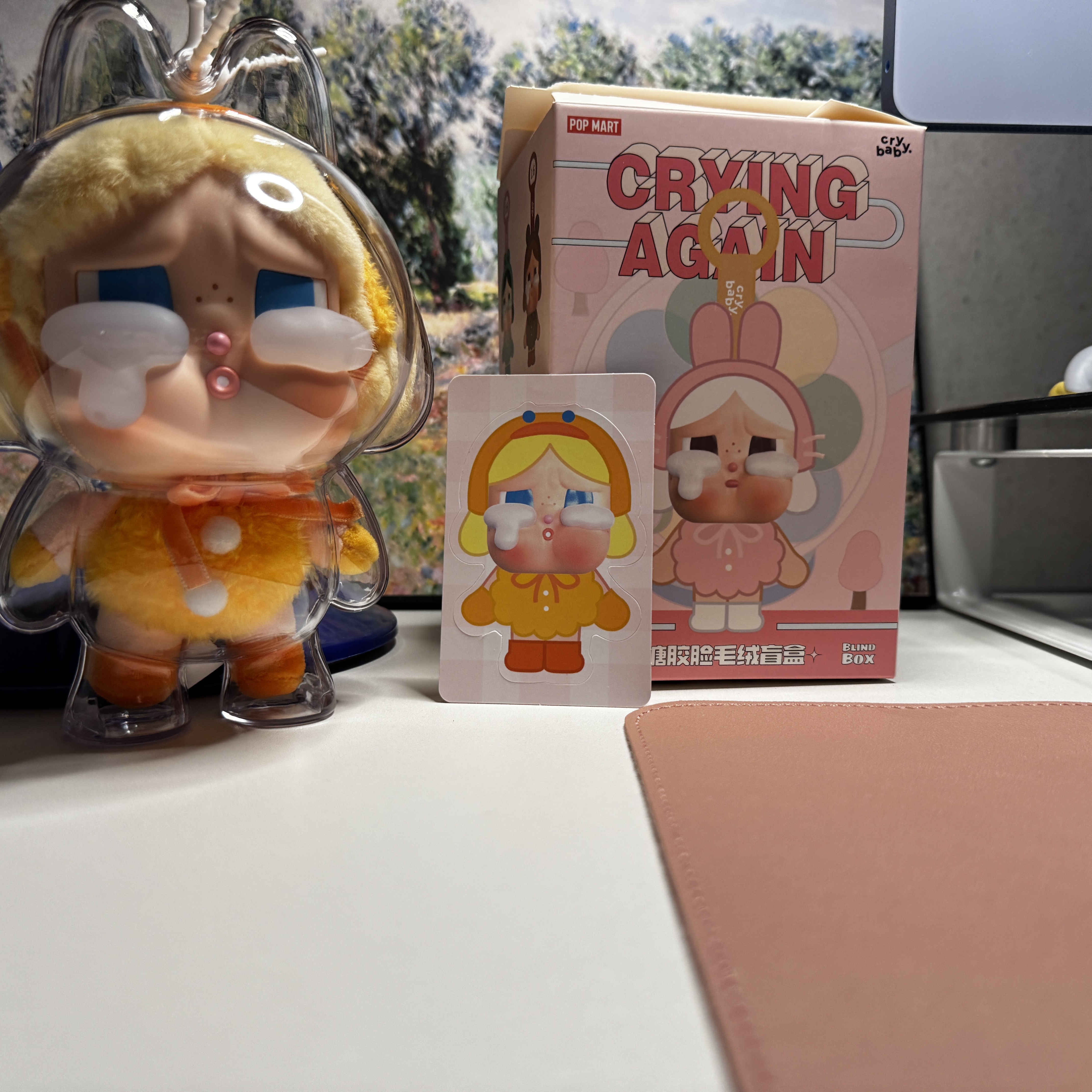 Pop Mart Crybaby Crying Again Series Plush Keyring Duck You (Opened Case) 착용 스타일