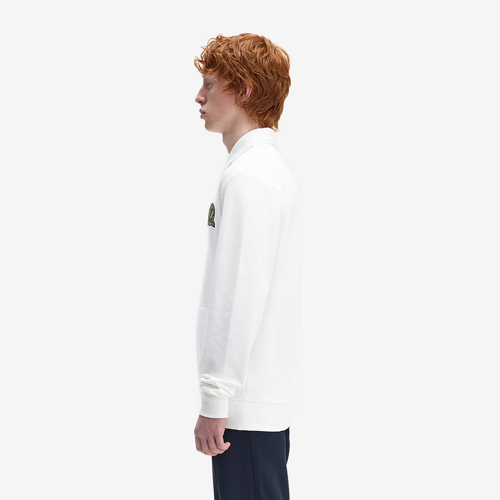 프레드 페리 클럽하우스 테니스 뱃지 칼라드 스웻셔츠 스노우화이트(Fred Perry Clubhouse Tennis Badge Collared Sweatshirt Snow White) - 3