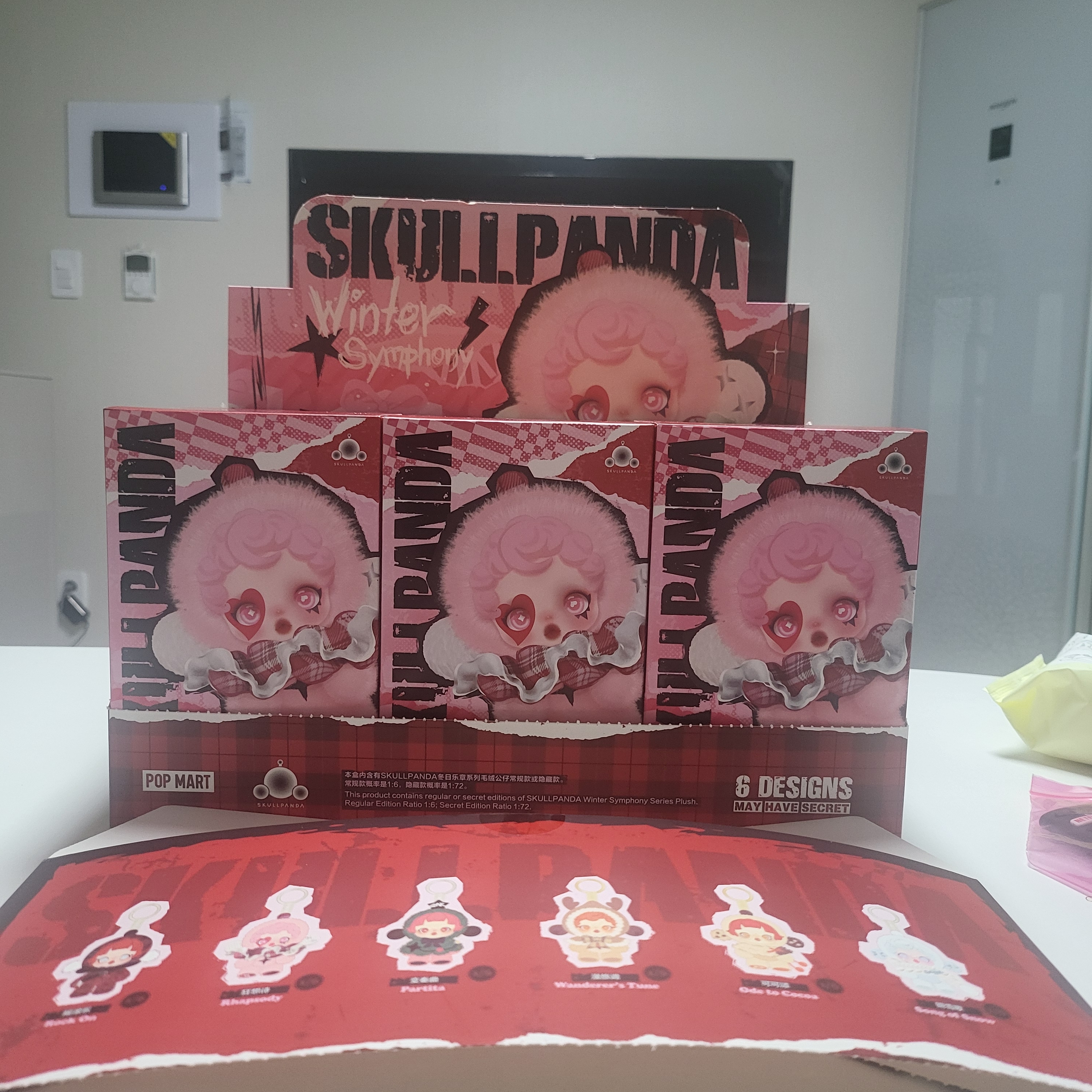 Pop Mart Skullpanda Winter Symphony Series Keyring Sealed Case (6 Blind Boxes) 착용 스타일 - 1