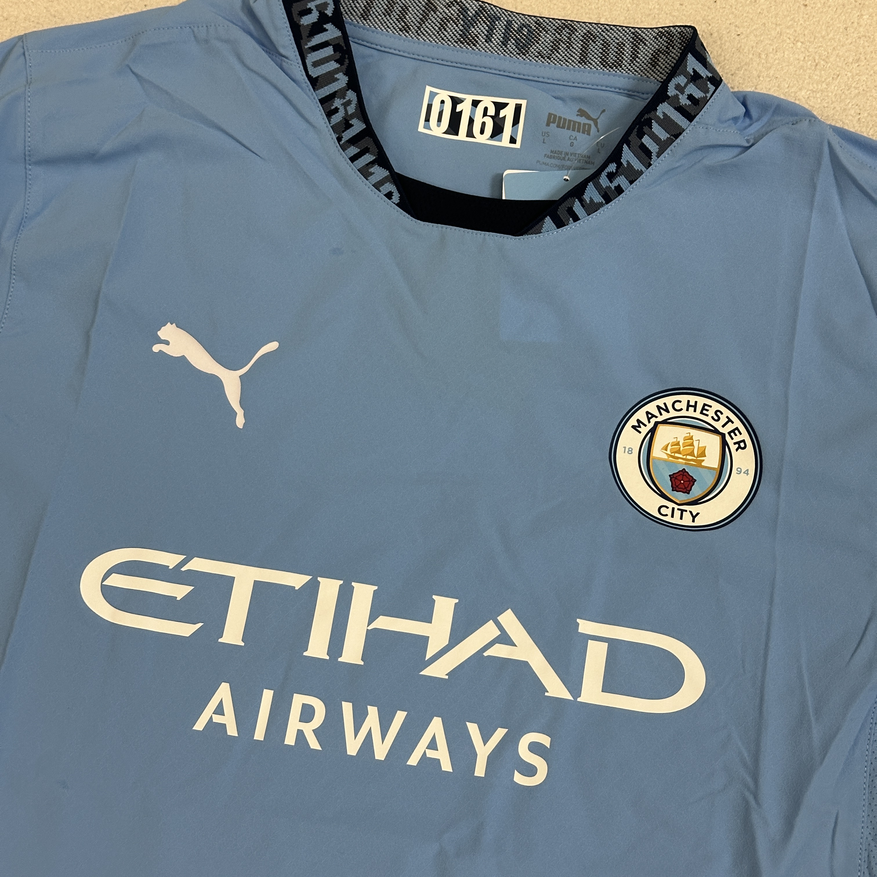 Puma Manchester City 2024/25 Home Authentic Jersey Team Light Blue (Non Marking Ver.) 착용 스타일 - 1