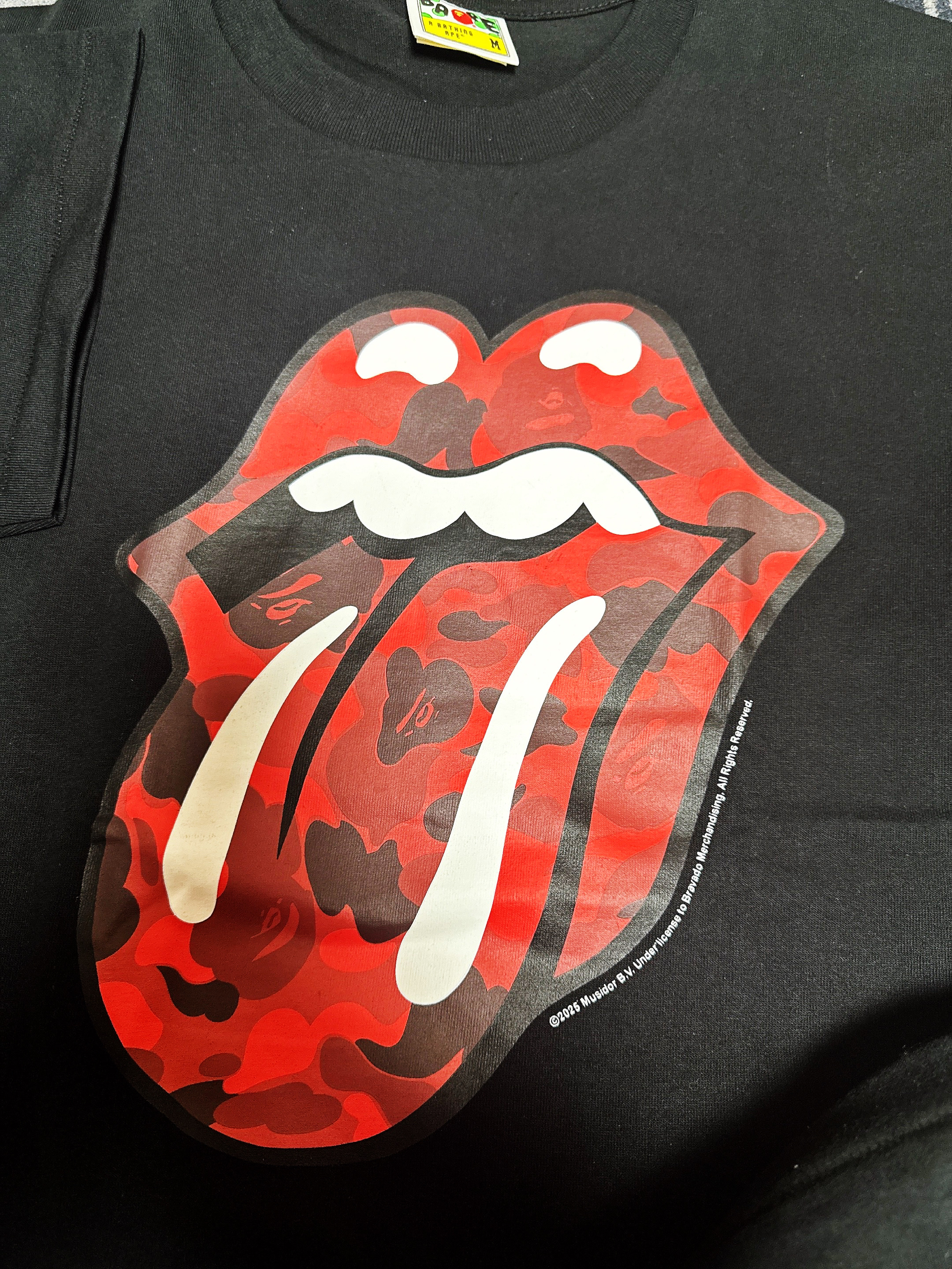 BAPE x The Rolling Stones T-Shirt Black 착용 스타일