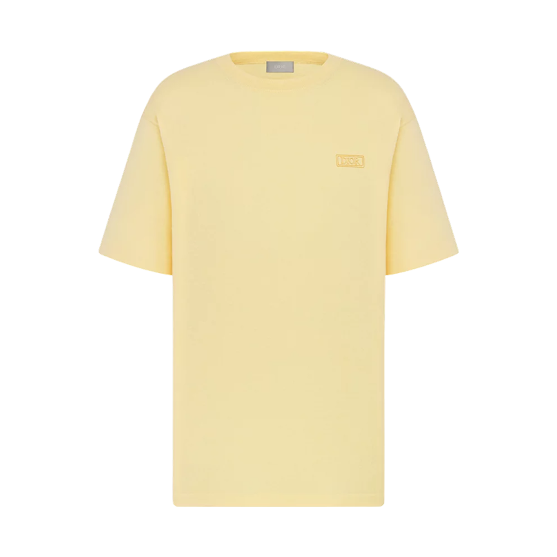 593M618A7012-C282 Dior Icons Cotton Silk Jersey T-Shirt Yellow
