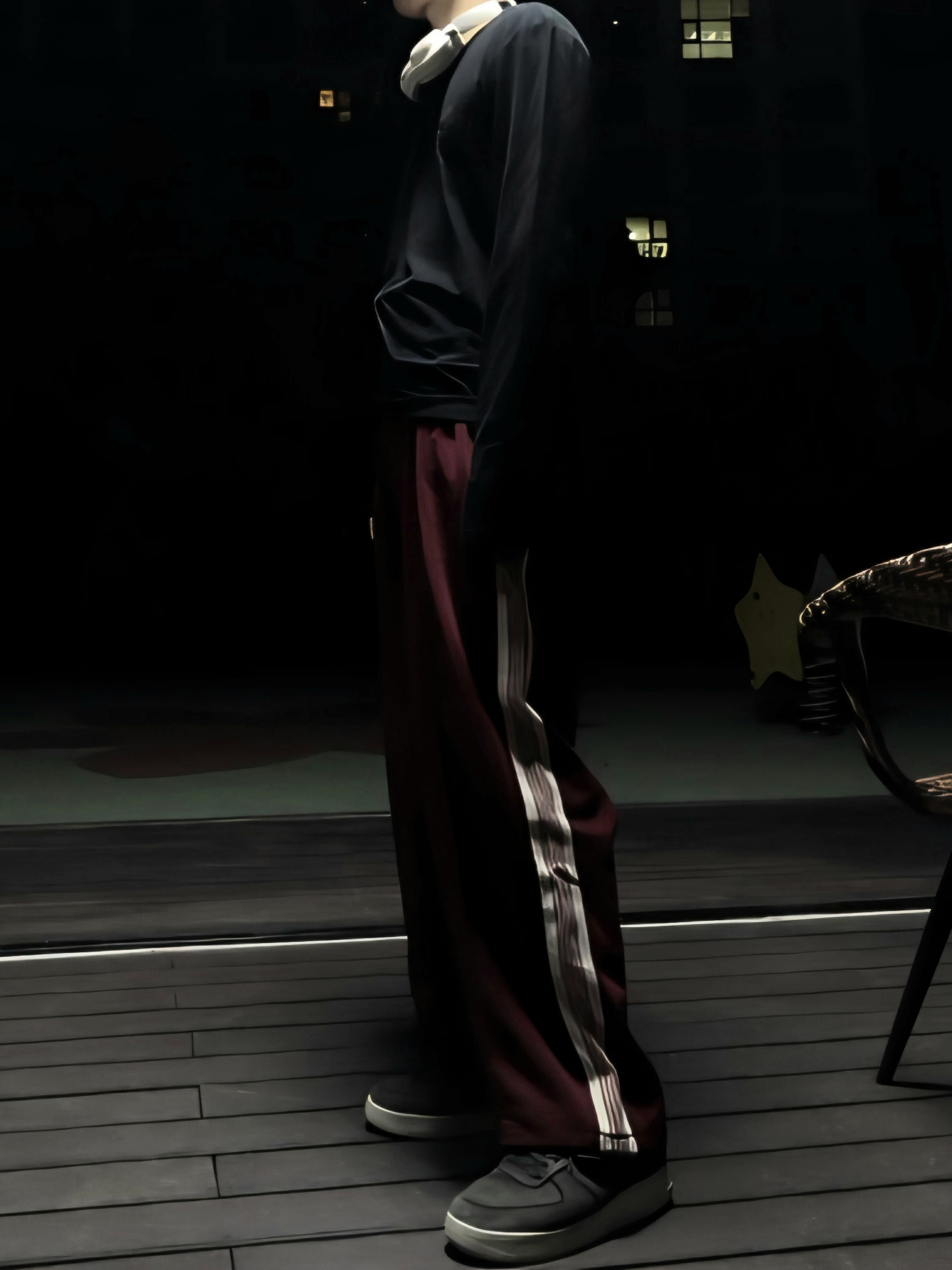 Versace Underwear Long Sleeve T-Shirt Black, Nike Air Force 1 '07 LX Off Noir 착용 스타일 - 1
