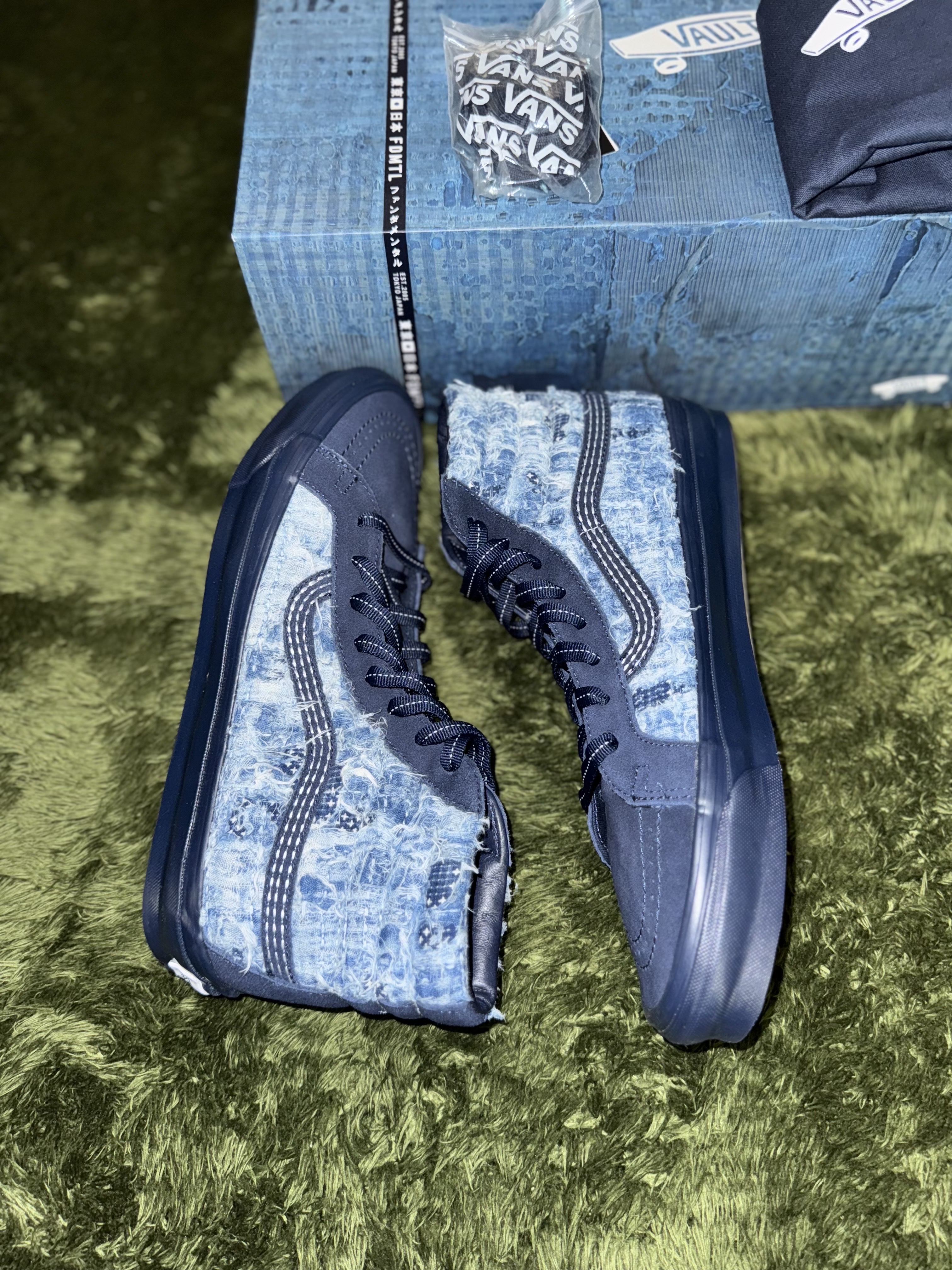 Vans Vault x FDMTL OG Sk8-Hi LX Indigo 착용 스타일 - 4