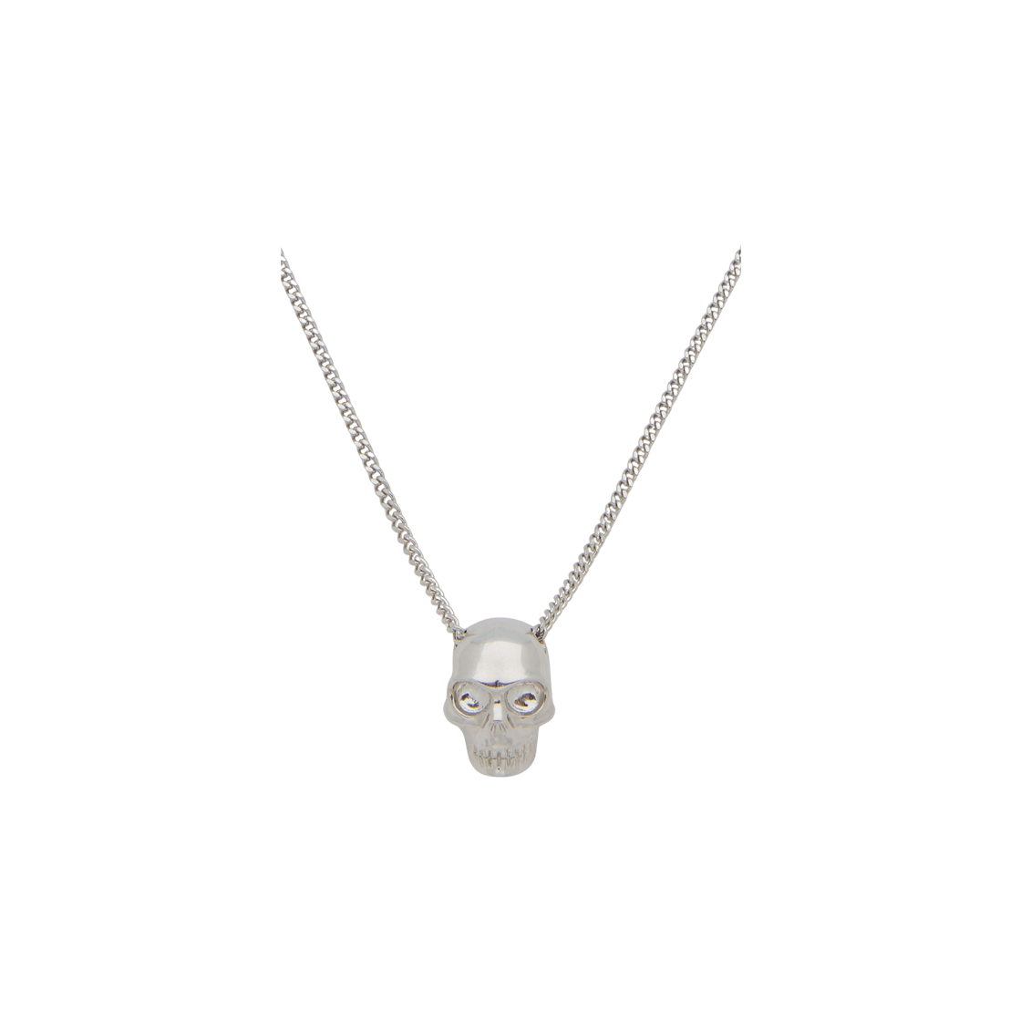 809456J161N0926 Alexander McQueen Skull Necklace Palladium