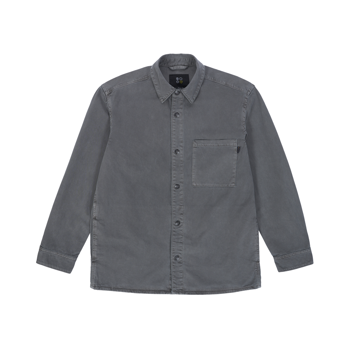5FW09SH18 Ryul+Wai: Denim Garment Dyeing Pocket Shirts Grey K5