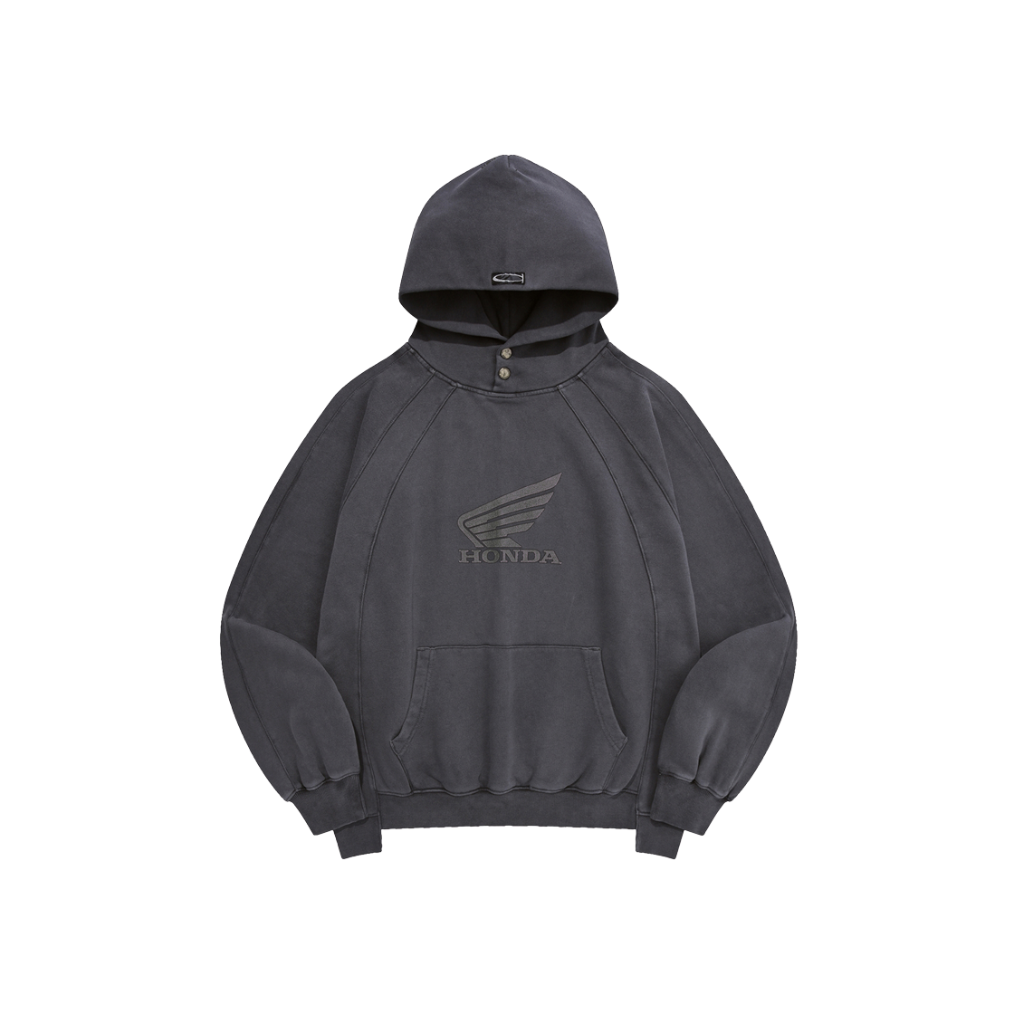 혼다 빈티지 컷오프 후디 피그먼트 블루 차콜(Honda Vintage Cutoff Hoodie PG Blue Charcoal)