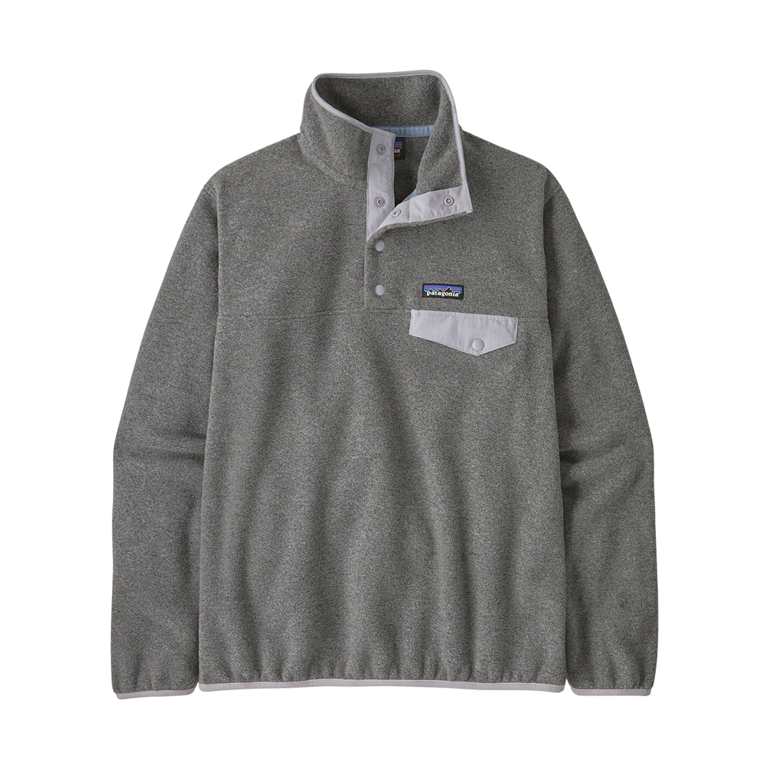 25455 (W) Patagonia Lightweight Synchilla Snap-T Fleece Pullover Nickel W Permafrost Purple