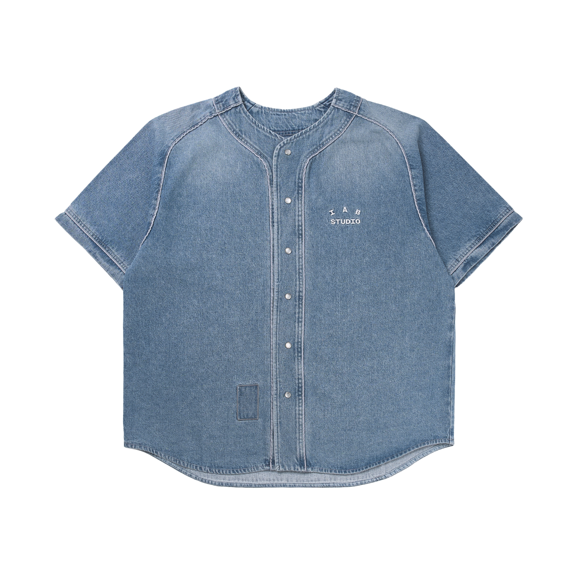 아이앱 스튜디오 데님 베이스볼 저지 블루(IAB Studio Denim Baseball Jersey Blue)
