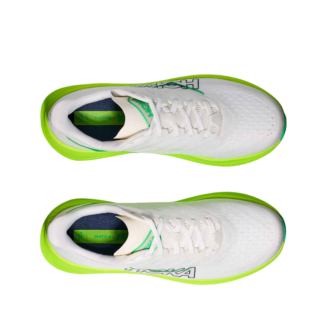 호카 마하 6 화이트 네온 라임 - 레귤러(Hoka Mach 6 White Neon Lime - Regular) - 2