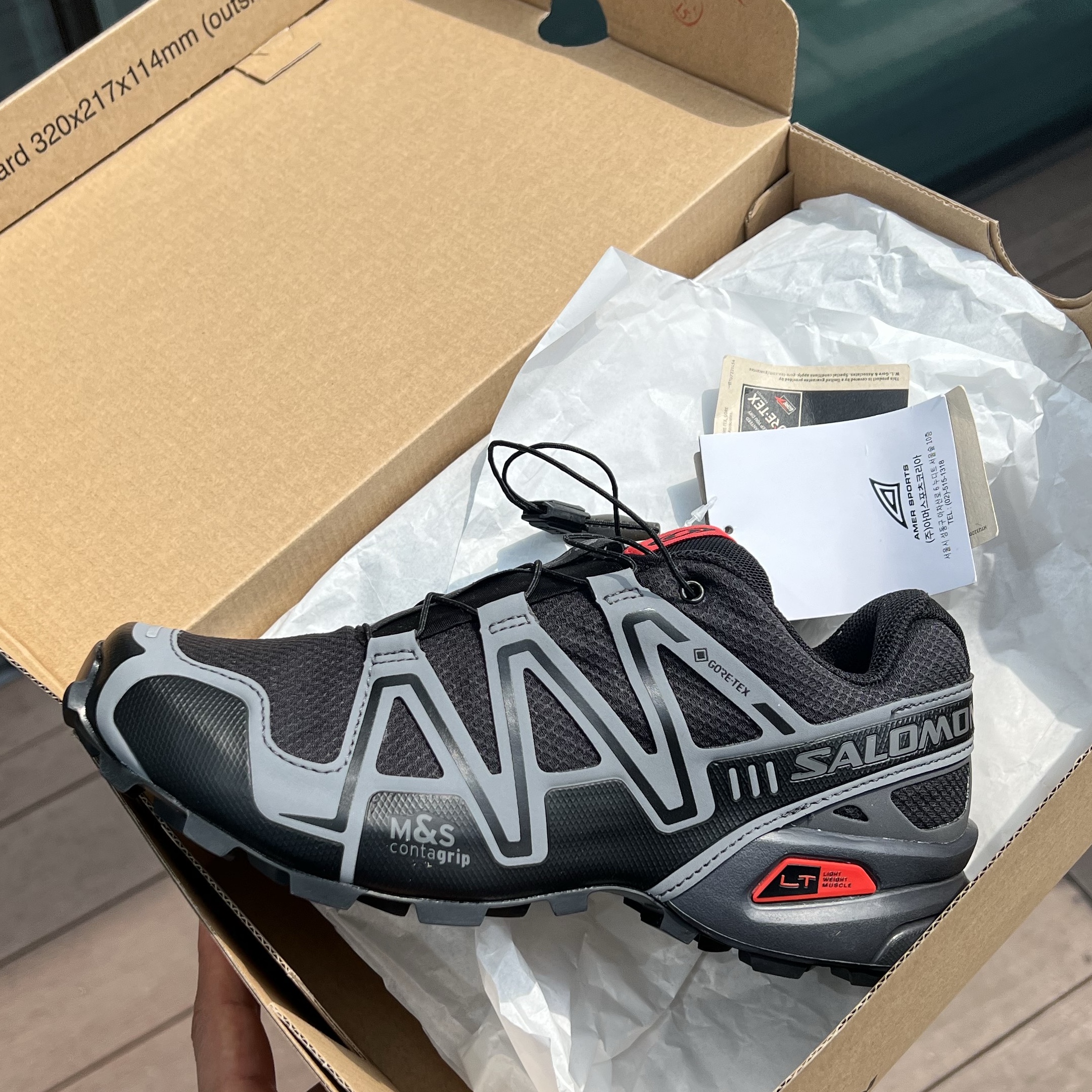 Salomon Speedcross 3 Gore-Tex Black Asphalt 착용 스타일