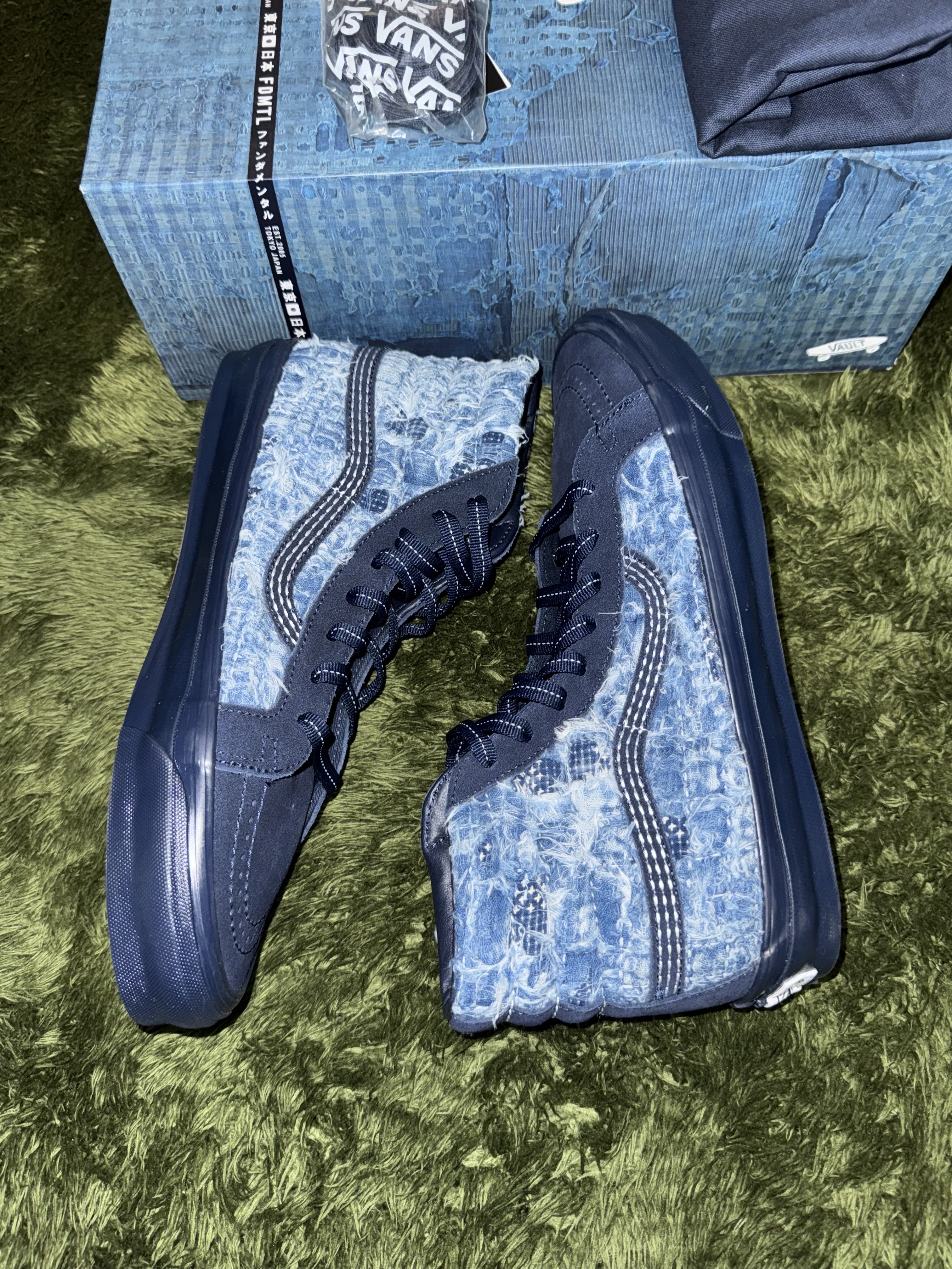 Vans Vault x FDMTL OG Sk8-Hi LX Indigo 착용 스타일 - 5