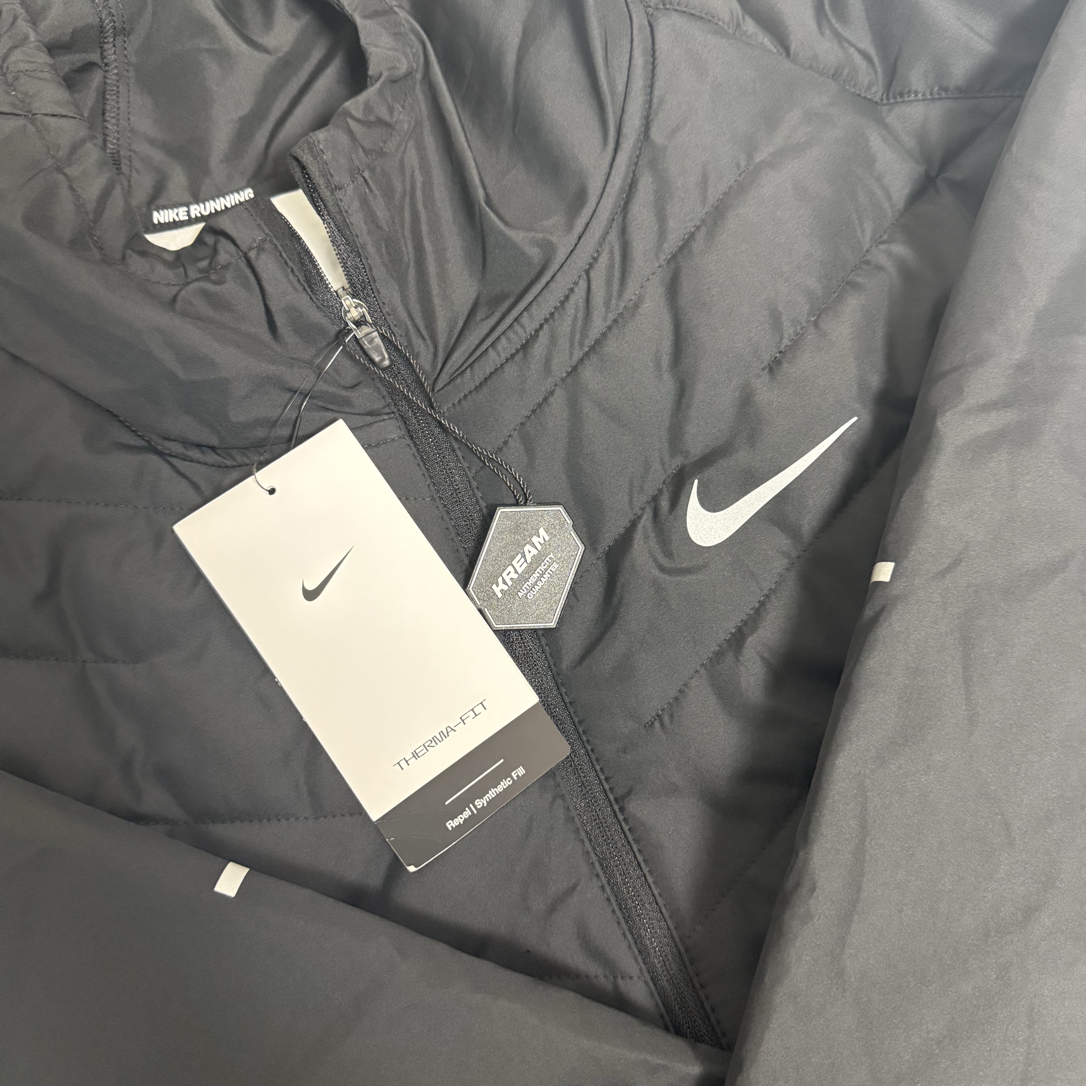Nike Therma-Fit Repel Synthetic Fill Running Jacket Black - Asia 착용 스타일 - 2