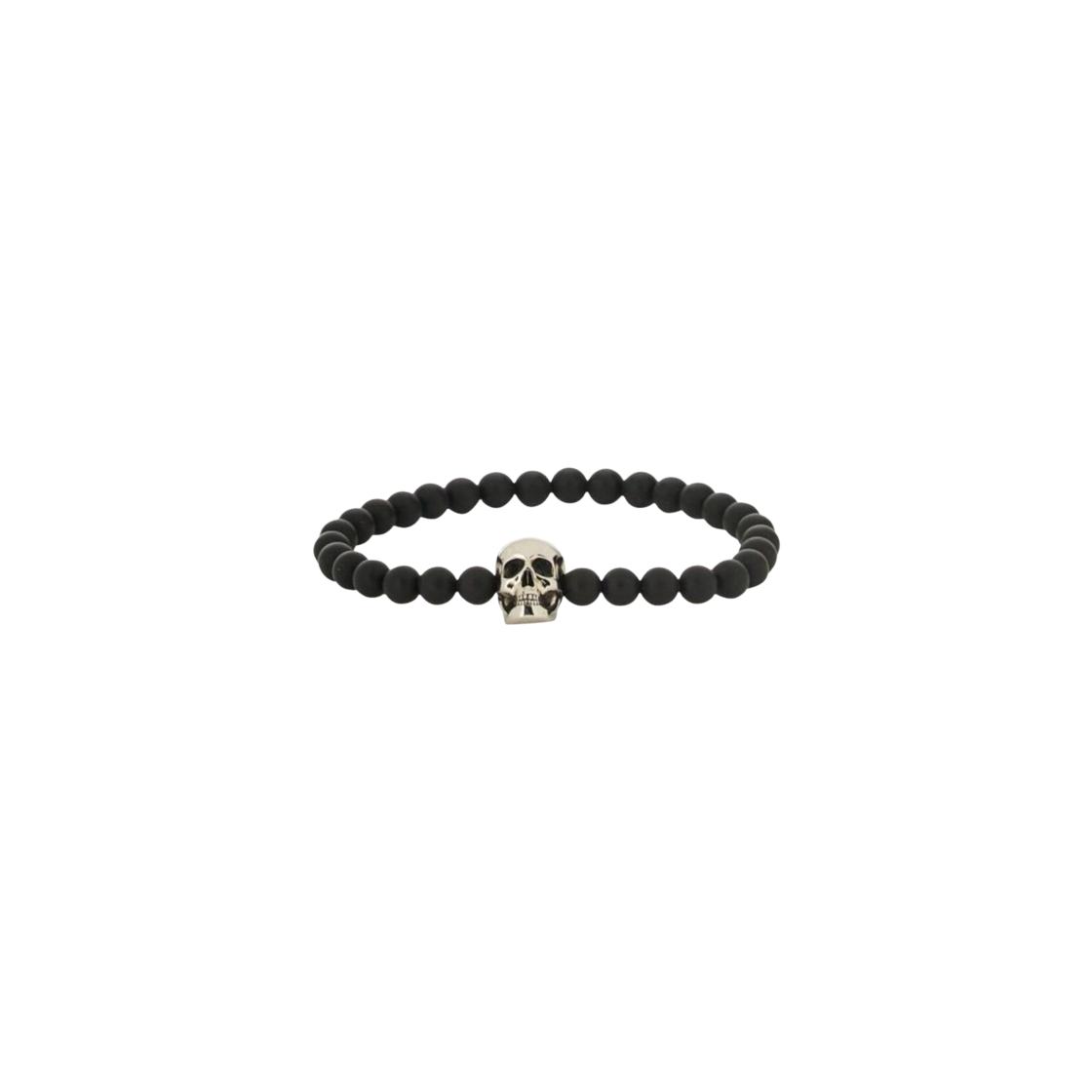알렉산더 맥퀸 스컬 비즈 브레이슬릿 블랙(Alexander McQueen Skull Beaded Bracelet Black) - 1