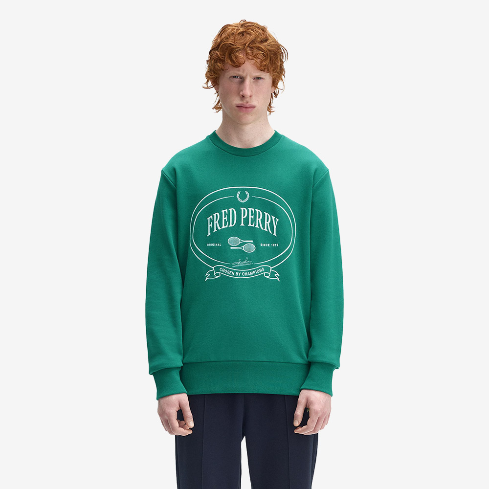 프레드 페리 클럽하우스 초즌 바이 챔피언스 스웻셔츠 스포츠그린(Fred Perry Clubhouse Chosen By Champions Sweatshirt Sport Green) - 2