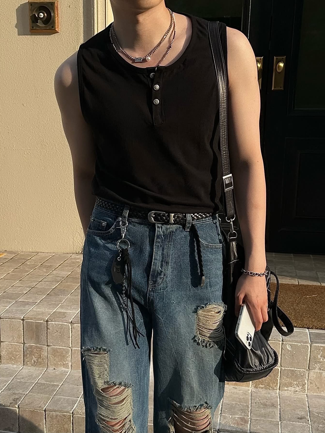 Tiffany & Co. Return To Tiffany Heart Tag Toggle Bracelet Silver, Matin Kim Big Coating Tote Bag Black 착용 스타일 - 2