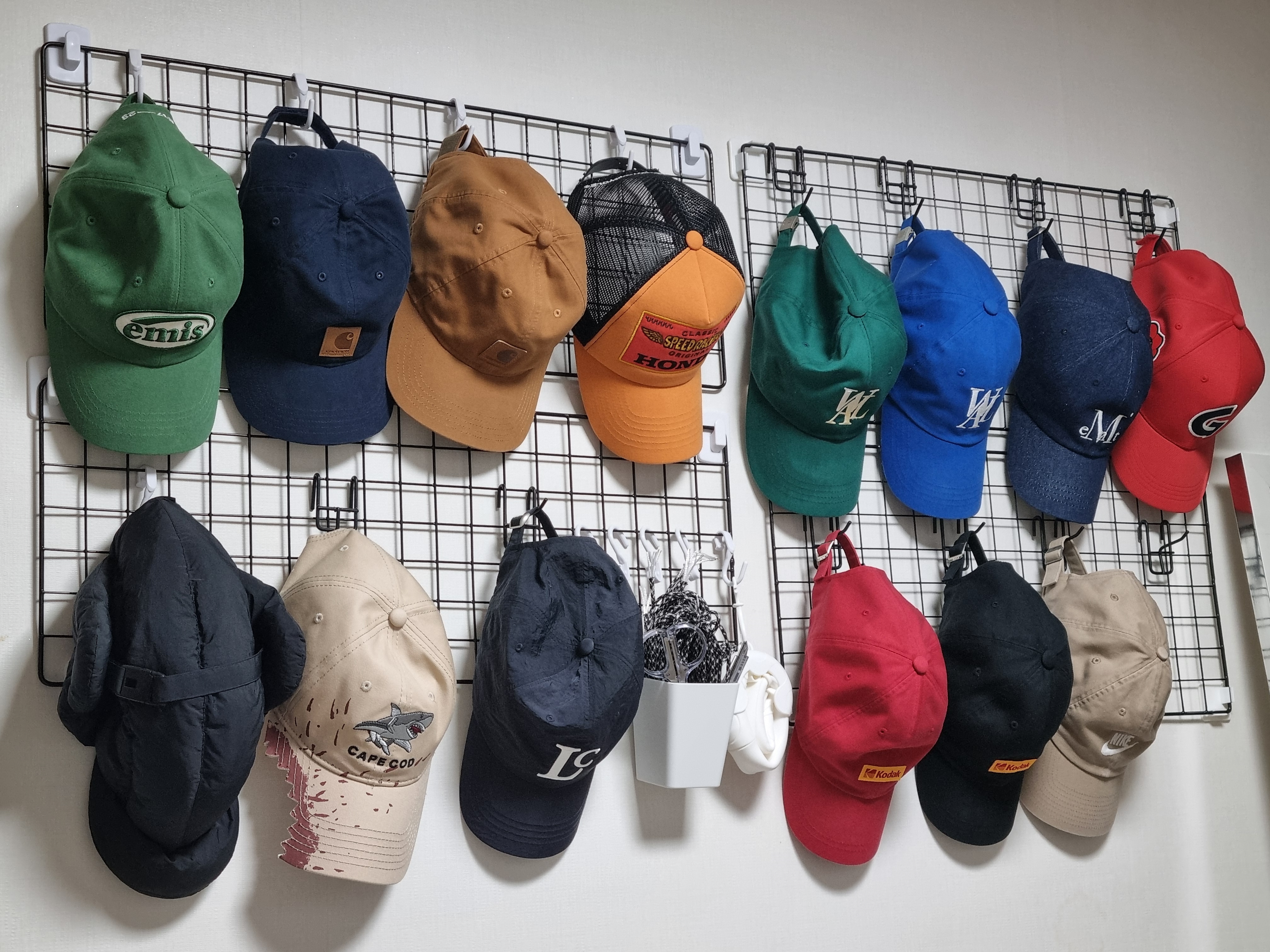 Emis Tone On Tone Wappen Ball Cap Green, Carhartt Canvas Cap Navy 착용 스타일