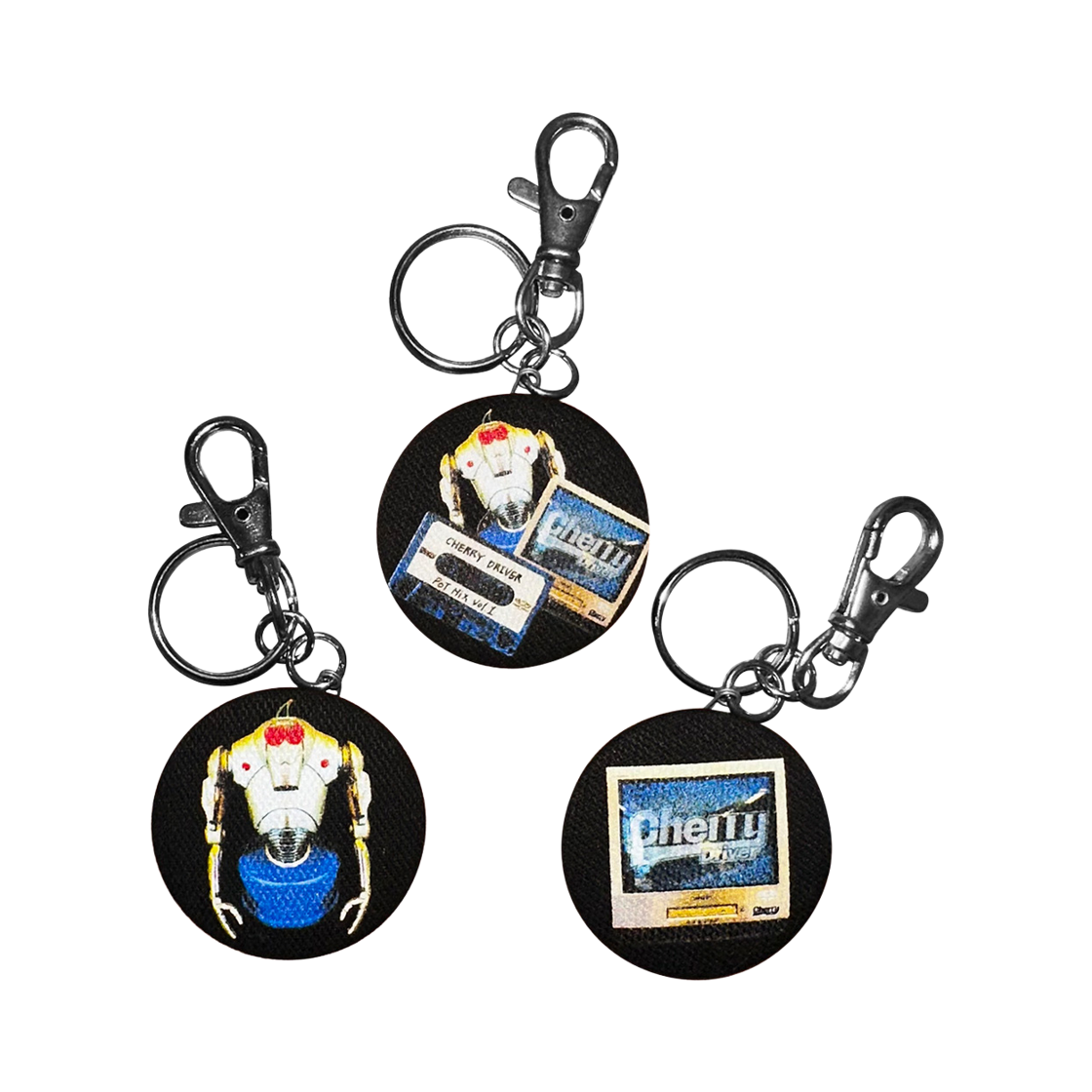 Cherry Driver x Pot Retro Mirror Keychain Cherry Driver x Pot Retro Mirror Keychain