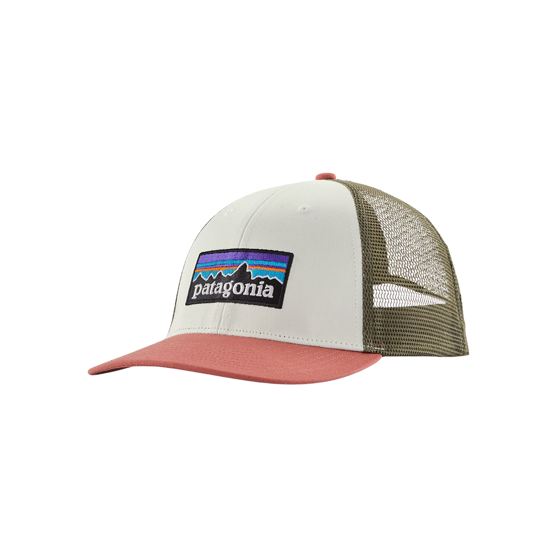 38283 Patagonia P-6 Logo Lopro Trucker Hat Birch White