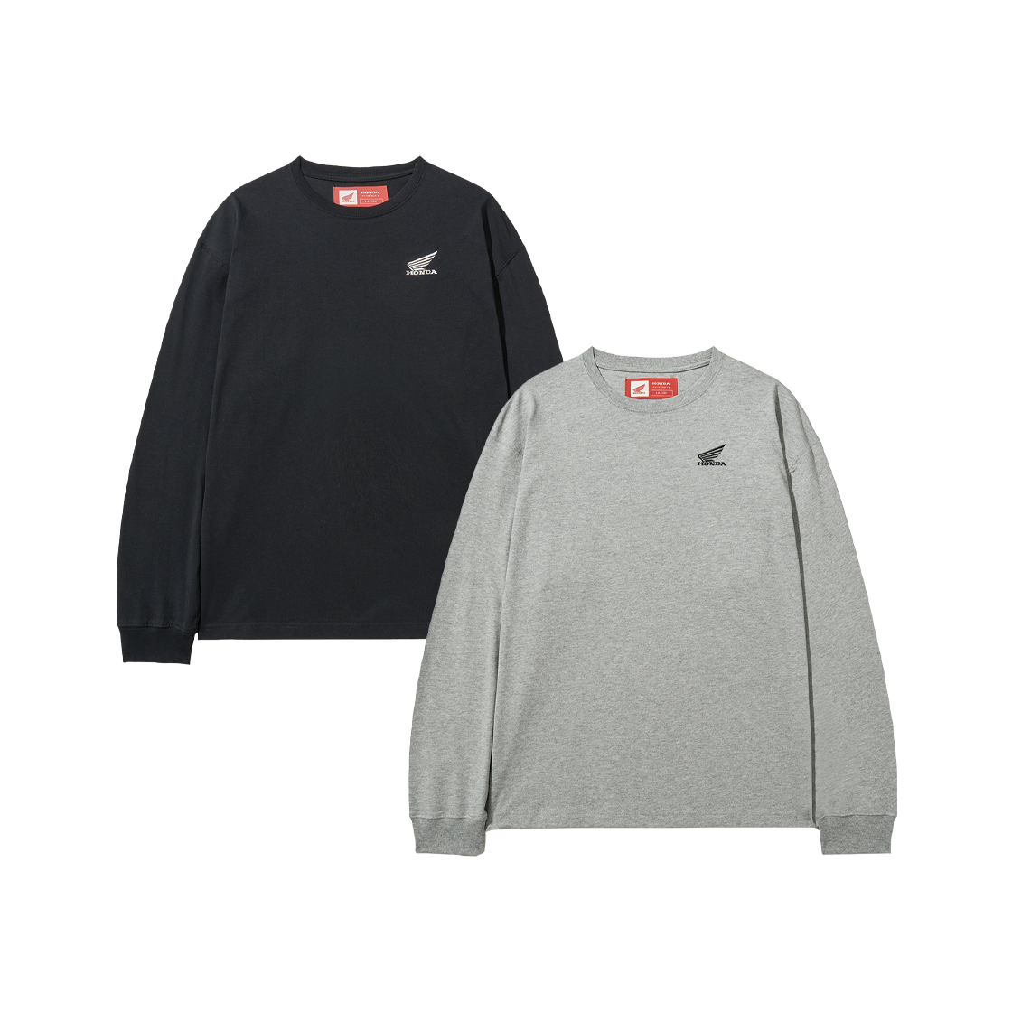 혼다 2Pack 오리지널 윙 로고 롱슬리브 그레이/블랙