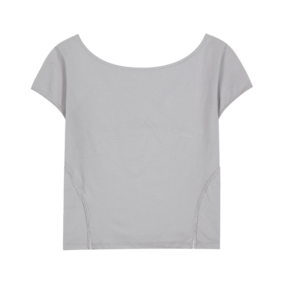 25SS-TS08-PGR OJOS Lace Trimming T-shirt Purple Grey