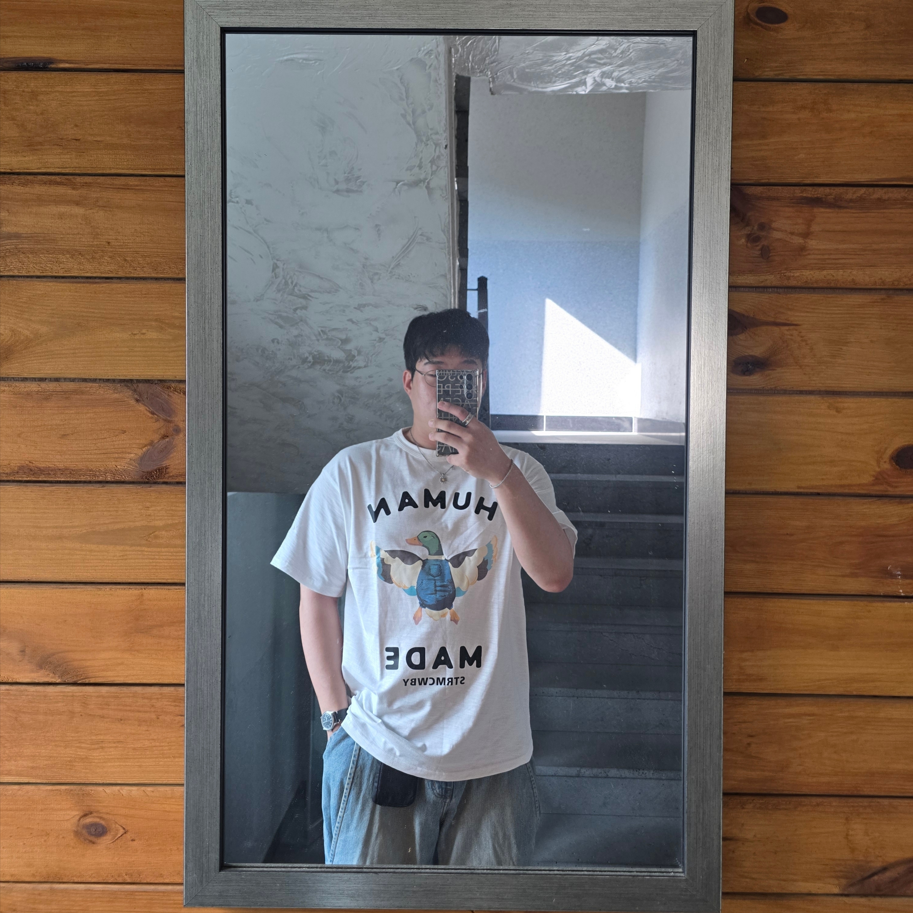 Human Made Graphic T-Shirt #13 White, Jacob & Co x Peaceminusone Pendant Sterling Silver & Yellow Gold 착용 스타일 - 2