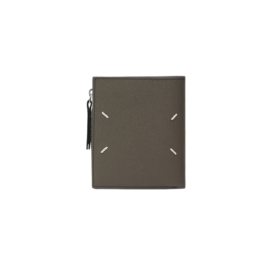 SA1UI0020P4745T8031 Maison Margiela Leather Wallet with Coin Pocket Dark Grey