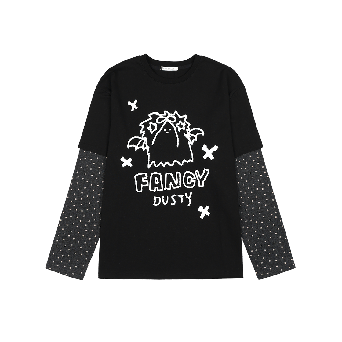 팬시클럽 더스티 클럽 레이어드 롱슬리브 블랙