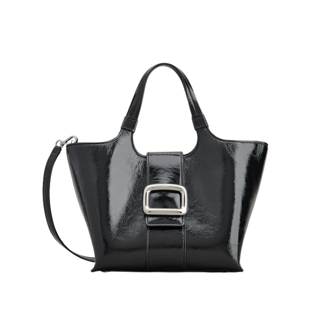 RBWAOGA0100TM6B999 Roger Vivier Borsa Mini Shopping Bag Mini Viv' Choc in Vernice Nero