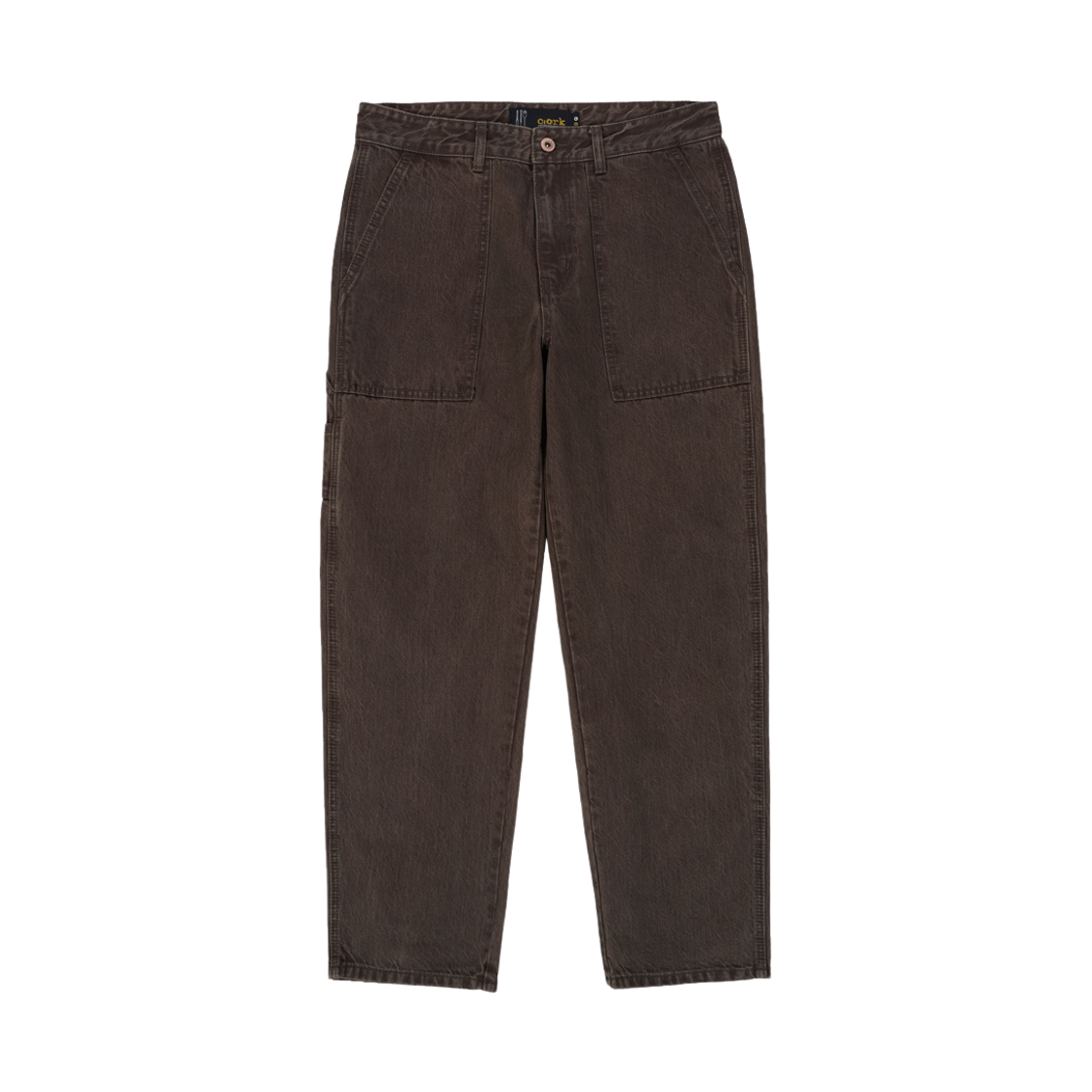 률앤와이 데님 워크 웨어 와이드 팬츠 브라운 K5(Ryul+Wai: Denim Work Wear Wide Pants Brown K5)