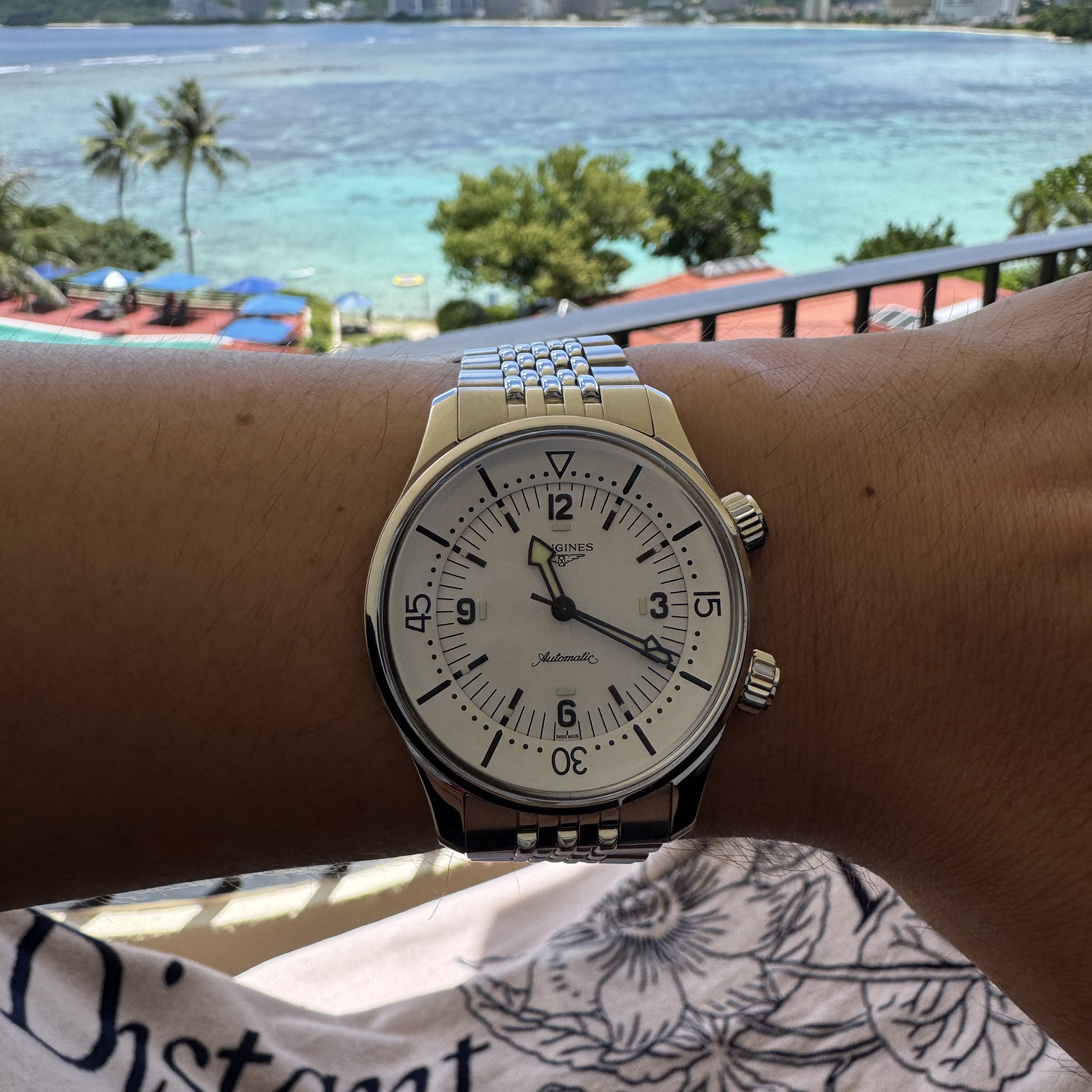 Longines Legend Diver Automatic 36mm Stainless Steel Black Silver 착용 스타일