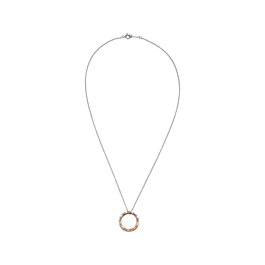 티파니 앤 코 티파니 1837 서클 펜던트 스털링 실버 18K 로즈 골드(Tiffany & Co. Tiffany 1837 Circles Pendant Sterling Silver 18K Rose Gold)