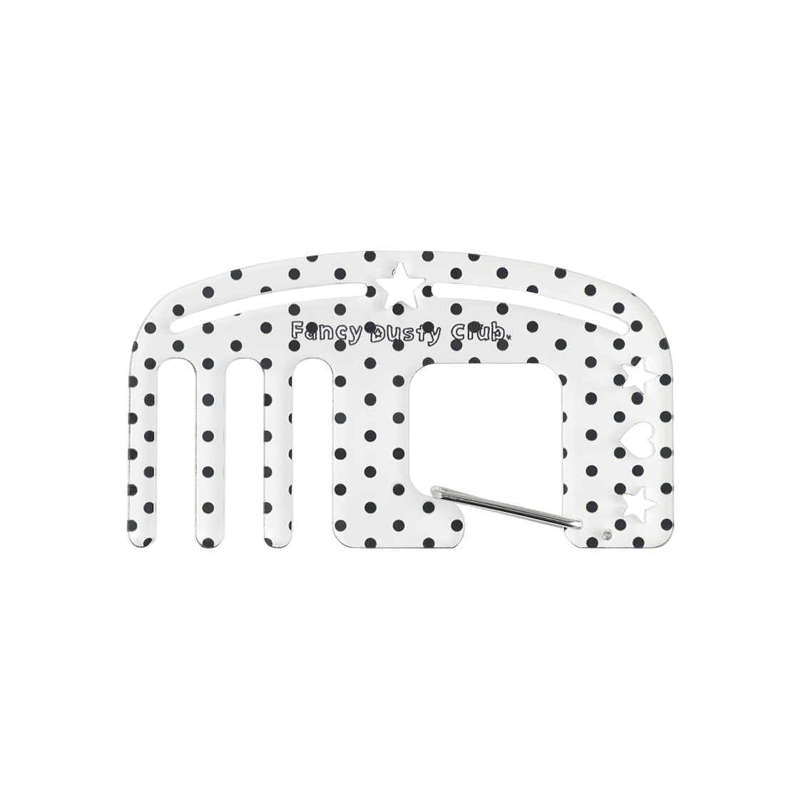 팬시클럽 브러쉬 카라비너 키링 화이트