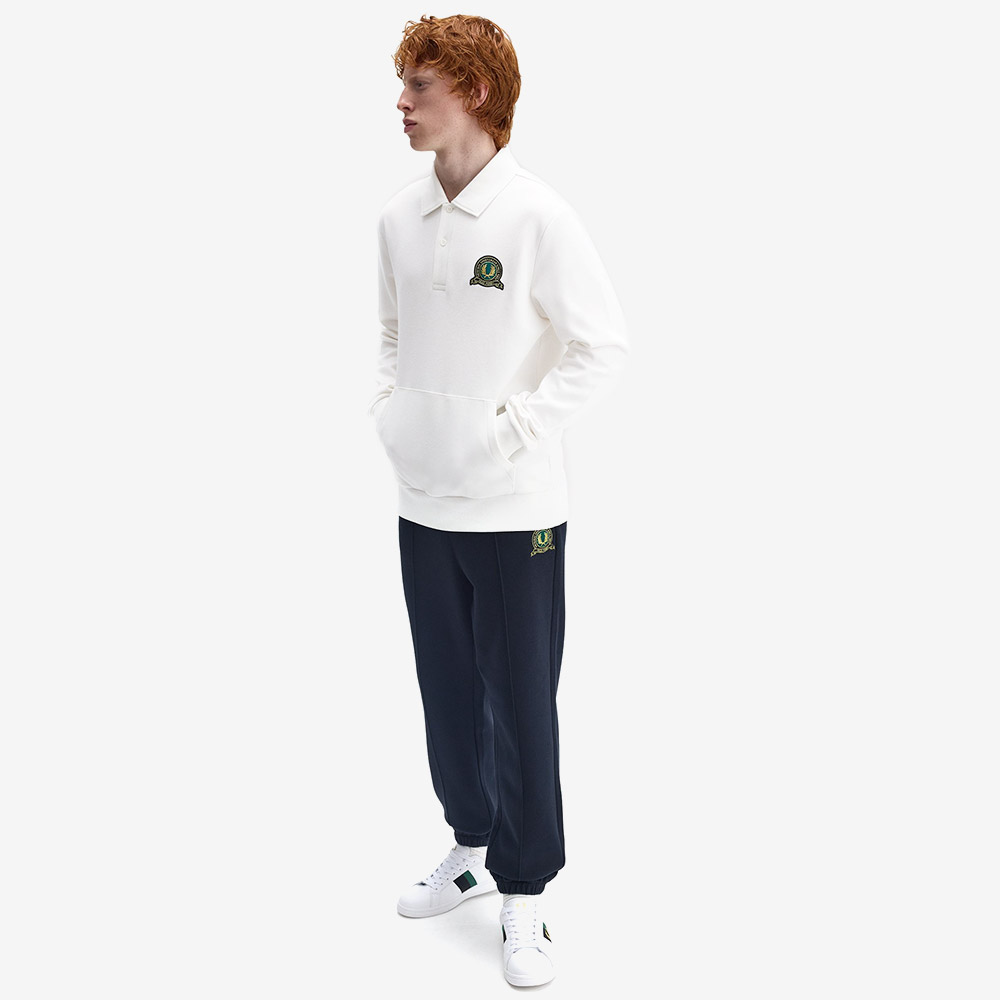 프레드 페리 클럽하우스 테니스 뱃지 칼라드 스웻셔츠 스노우화이트(Fred Perry Clubhouse Tennis Badge Collared Sweatshirt Snow White) - 4