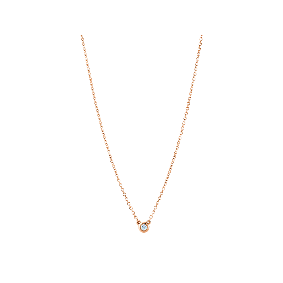 티파니 앤 코 엘사 퍼레티 다이아몬드 바이 더 야드 싱글 펜던트 로즈 골드 다이아몬드(Tiffany & Co. Elsa Peretti Diamonds by the Yard Single Pendant Rose Gold with Diamonds)