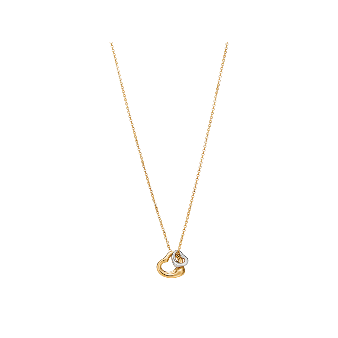 티파니 앤 코 엘사 퍼레티 오픈 하트 펜던트 18K 옐로우 골드 플레티넘(Tiffany & Co. Elsa Peretti Open Heart Pendant 18K Yellow Gold Platinum)