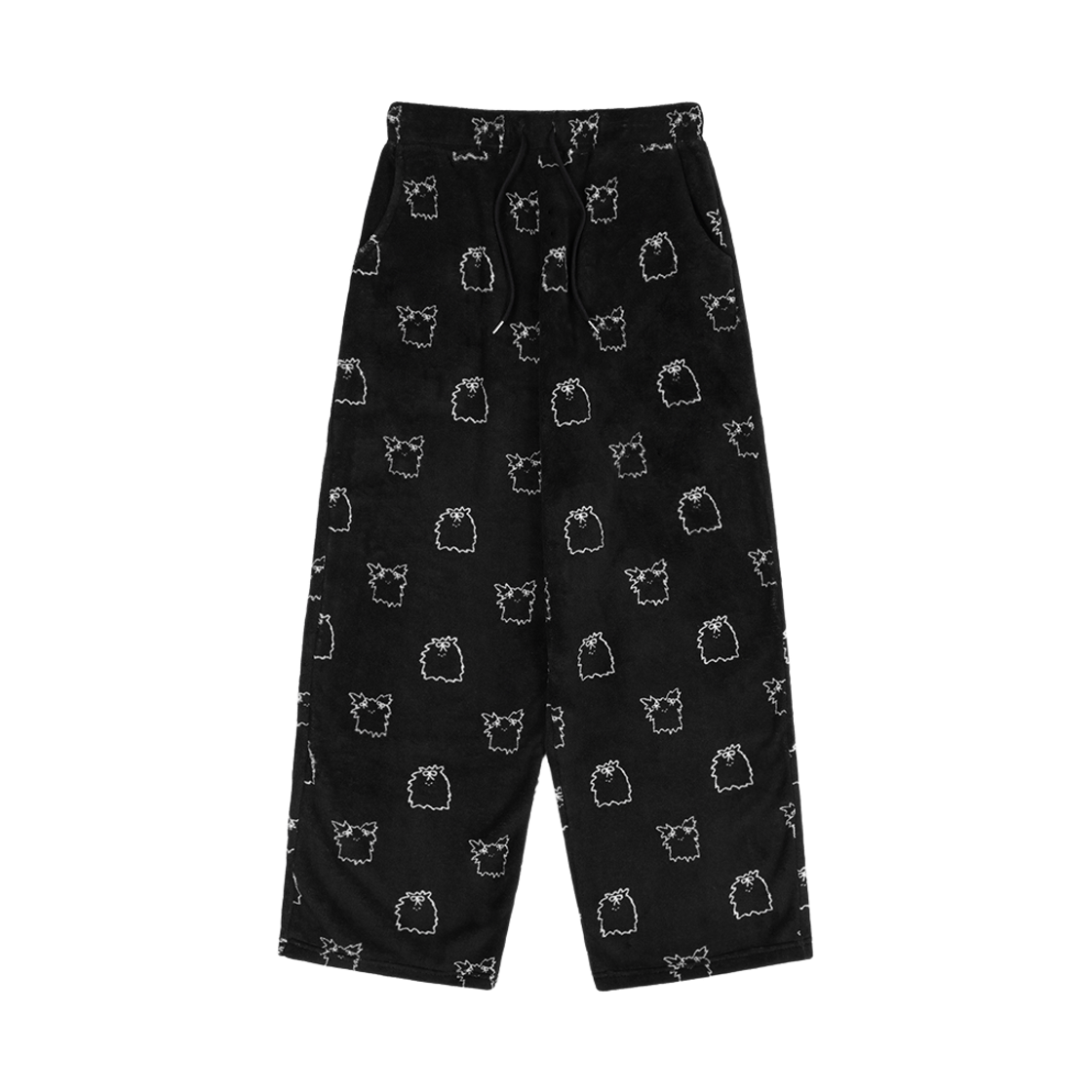 팬시클럽 Zzz 더스티 살롱 파자마 팬츠 블랙