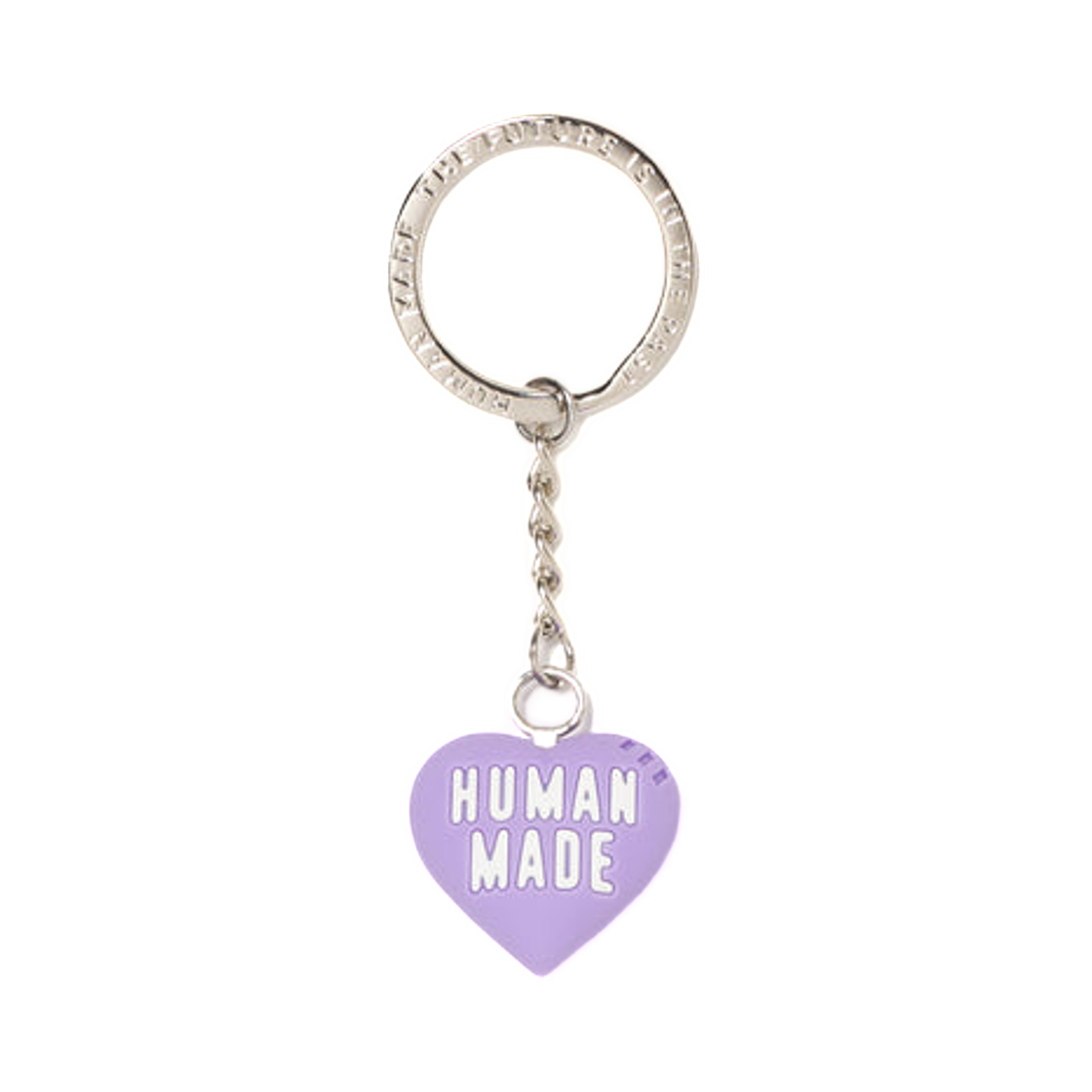 휴먼 메이드 하트 러버 키체인 퍼플