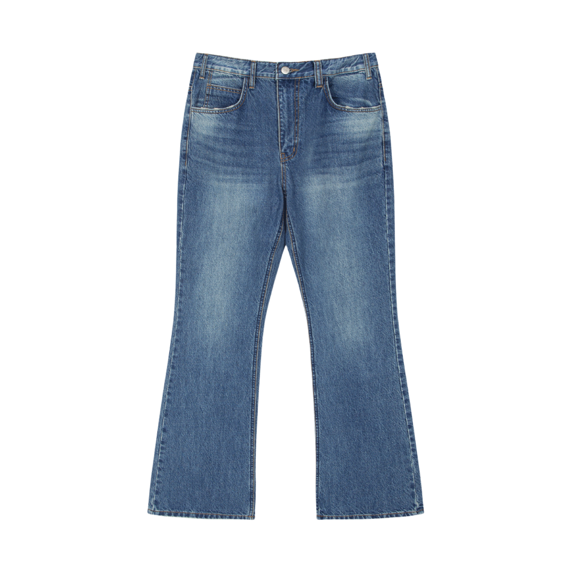 hono25fa18 Hono Report Bell Bottom Denim Pants Blue